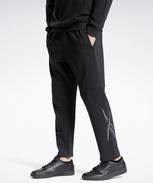 Reebok（リーボック）の「クラシックス ニットパンツ / Classics Knit Pants（スウェットパンツ・メンズ・グレー/ブラック・SMALL/MEDIUM/X-LARGE/LARGE/XX-LARGE/XXX-LARGE）」の2枚目の写真