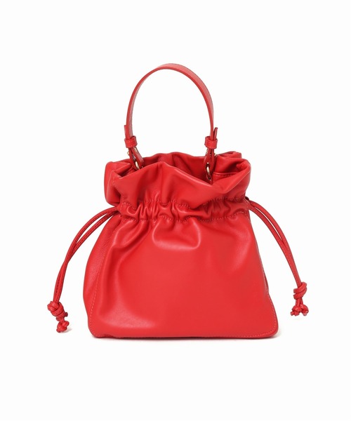 SLOBE IENA（スローブイエナ）の「【MARCO BIANCHINI/マルコ・ビアンキーニ 】巾着ハンドバッグ◆（ハンドバッグ・レディース・ベージュ/レッド・FREE）」の6枚目の写真