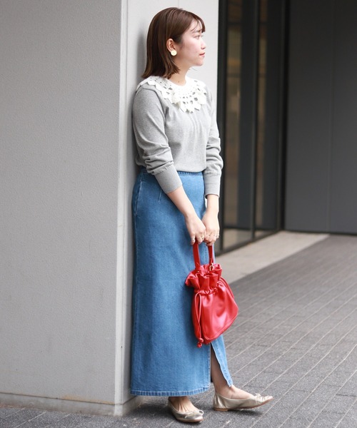 SLOBE IENA（スローブイエナ）の「【MARCO BIANCHINI/マルコ・ビアンキーニ 】巾着ハンドバッグ◆（ハンドバッグ・レディース・ベージュ/レッド・FREE）」の22枚目の写真