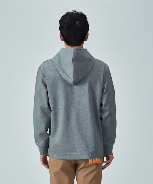 ABAHOUSE GRAY(アバハウスグレイ)の「【展開店舗限定/セットアップ対応】CASTELLO11 ポンチ切替 プルオーバー パーカー(パーカー・メンズ・グレー/ダークネイビー・46/48)」の5枚目の写真