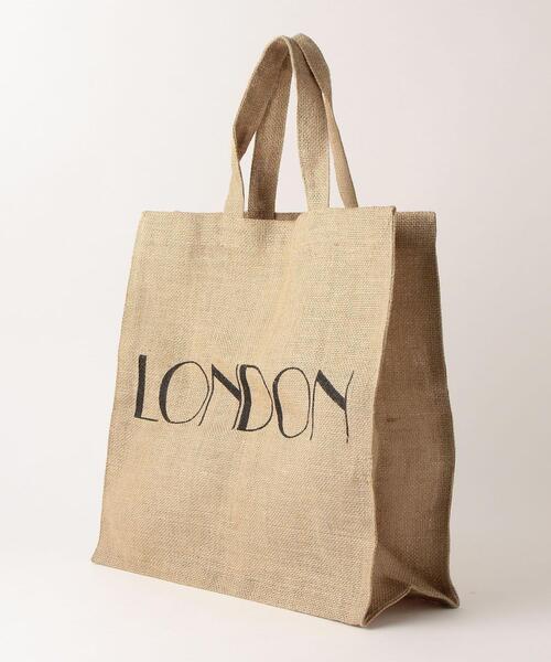 THE STATION STORE（ザ ステーション ストア）の「＜Maison Bengal＞ジュート プリント エコバッグ（エコバッグ/サブバッグ・レディース・ブラック/ナチュラル・FREE）」の3枚目の写真