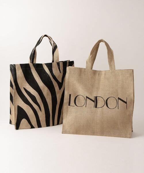 THE STATION STORE（ザ ステーション ストア）の「＜Maison Bengal＞ジュート プリント エコバッグ（エコバッグ/サブバッグ・レディース・ブラック/ナチュラル・FREE）」の9枚目の写真