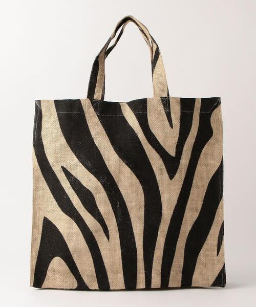 THE STATION STORE（ザ ステーション ストア）の「＜Maison Bengal＞ジュート プリント エコバッグ（エコバッグ/サブバッグ・レディース・ブラック/ナチュラル・FREE）」の10枚目の写真