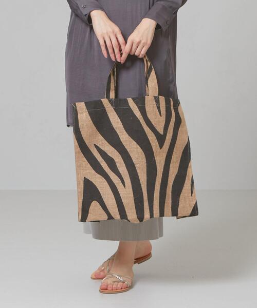 THE STATION STORE（ザ ステーション ストア）の「＜Maison Bengal＞ジュート プリント エコバッグ（エコバッグ/サブバッグ・レディース・ブラック/ナチュラル・FREE）」の11枚目の写真