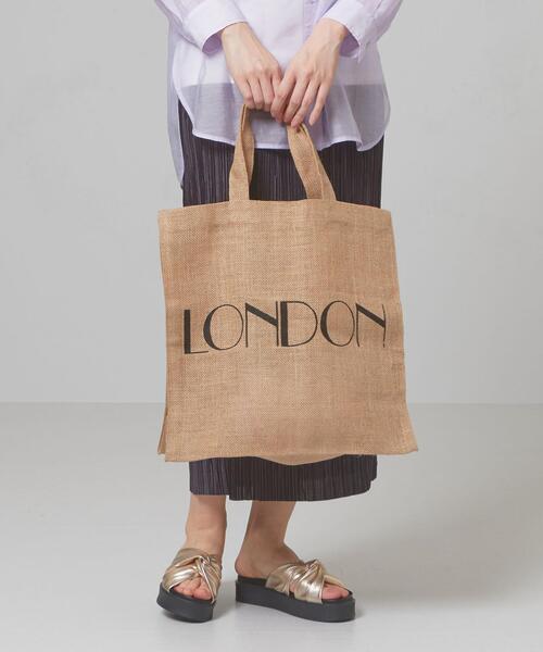 THE STATION STORE（ザ ステーション ストア）の「＜Maison Bengal＞ジュート プリント エコバッグ（エコバッグ/サブバッグ・レディース・ブラック/ナチュラル・FREE）」の13枚目の写真