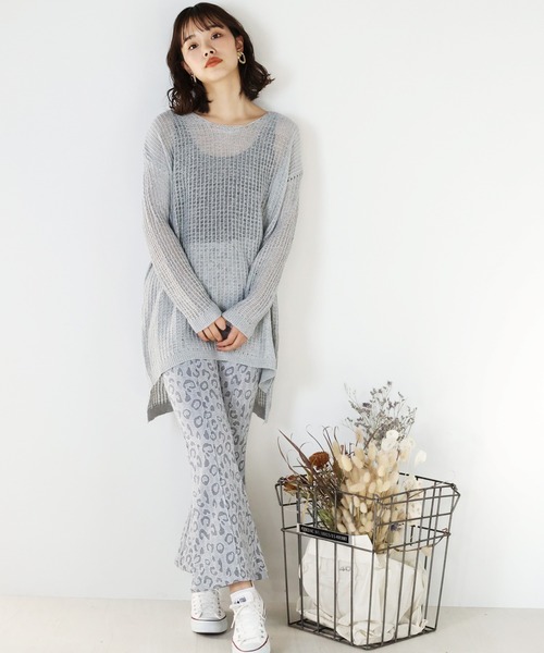 ARCANUM DESIGN（アルカナムデザイン）の「ARL ヒョウ柄ジャガードフレアーパンツ（その他パンツ・レディース・ブラック/グレー・S/M）」の10枚目の写真