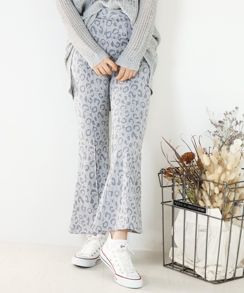 ARCANUM DESIGN（アルカナムデザイン）の「ARL ヒョウ柄ジャガードフレアーパンツ（その他パンツ・レディース・ブラック/グレー・S/M）」の12枚目の写真
