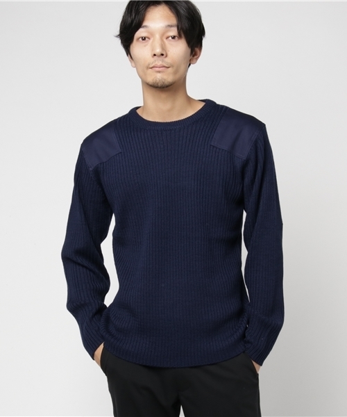 HOUSTON（ヒューストン）の「【HOUSTON】コマンドセーター（ニット/セーター・メンズ・ネイビー/ブラック/オリーブドラブ/チャコール/その他・LARGE/MEDIUM/X-LARGE）」の5枚目の写真