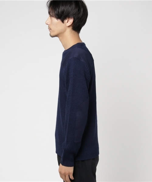 HOUSTON（ヒューストン）の「【HOUSTON】コマンドセーター（ニット/セーター・メンズ・ネイビー/ブラック/オリーブドラブ/チャコール/その他・LARGE/MEDIUM/X-LARGE）」の8枚目の写真