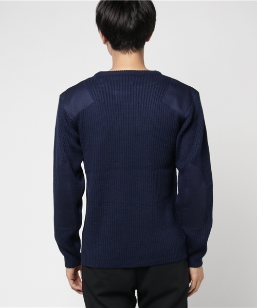 HOUSTON（ヒューストン）の「【HOUSTON】コマンドセーター（ニット/セーター・メンズ・ネイビー/ブラック/オリーブドラブ/チャコール/その他・LARGE/MEDIUM/X-LARGE）」の9枚目の写真