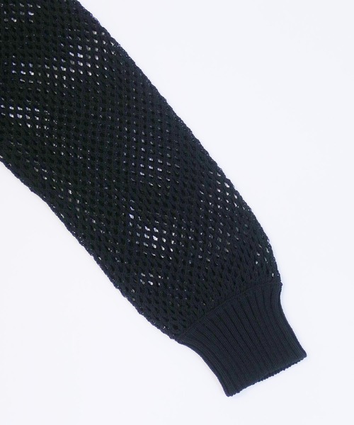 Avvenente（アベネンテ）の「【Avvenente】深Vメッシュニットプルオーバー（ニット/セーター・レディース・オフホワイト/ブラック・M）」の6枚目の写真