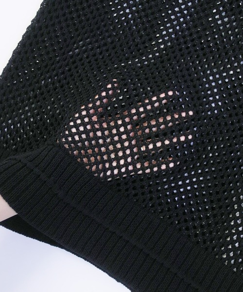Avvenente（アベネンテ）の「【Avvenente】深Vメッシュニットプルオーバー（ニット/セーター・レディース・オフホワイト/ブラック・M）」の8枚目の写真