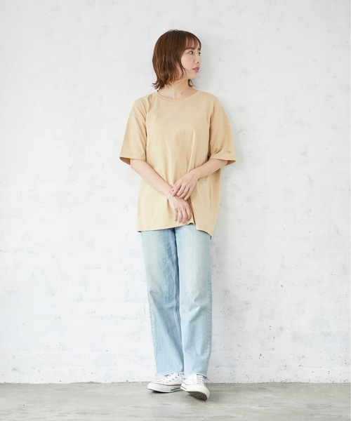 tシャツ バックファブリックプリントプルオーバー レディース ワンフォークロージング 1111clothing バックプリント tシャツ
