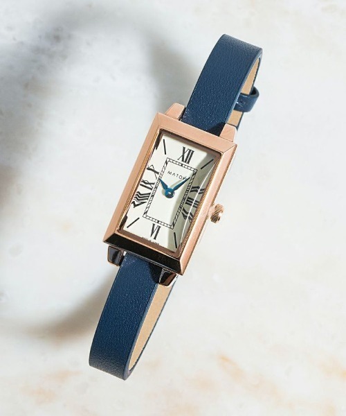 MATOW(マトウ)の「※入荷禁止「MATOW/マトウ」SHIKI SQUARE ローズゴールド(アナログ腕時計・レディース・ブラウン/ブルー/ネイビー/レッド/グレー/ピンク/ブラック/ホワイト・FREE)」の6枚目の写真