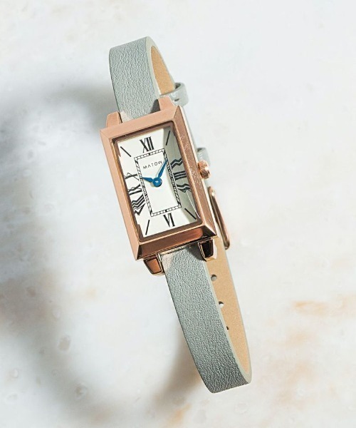 MATOW(マトウ)の「※入荷禁止「MATOW/マトウ」SHIKI SQUARE ローズゴールド(アナログ腕時計・レディース・ブラウン/ブルー/ネイビー/レッド/グレー/ピンク/ブラック/ホワイト・FREE)」の4枚目の写真