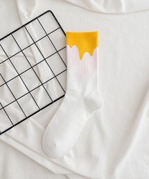 レディース グラデーションカラー クルーソックス靴下