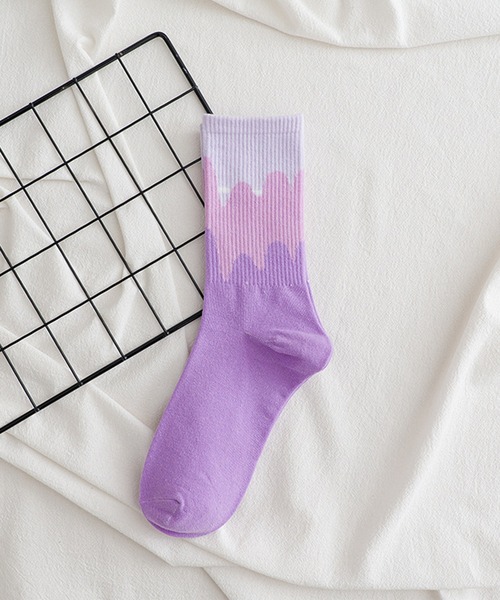 「kakko」（カッコ）の「レディース グラデーションカラー クルーソックス靴下（ソックス/靴下・レディース・A/B/C/D/E/F/G/H/I/J/K・FREE）」の10枚目の写真