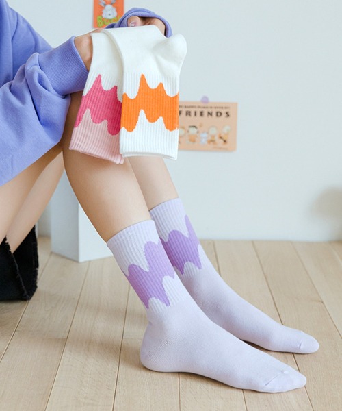 「kakko」（カッコ）の「レディース グラデーションカラー クルーソックス靴下（ソックス/靴下・レディース・A/B/C/D/E/F/G/H/I/J/K・FREE）」の17枚目の写真