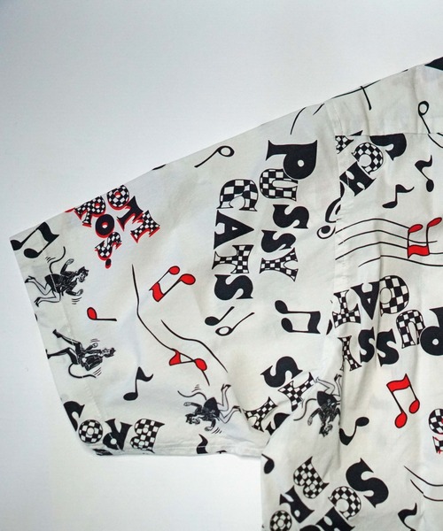 schott（ショット）の「【Schott×Uncut Bound/ショット×アンカットバウンド】別注ハワイアンアロハシャツ PUSSY CATS（シャツ/ブラウス・メンズ・ホワイト/ブラック・SMALL/MEDIUM/LARGE/X-LARGE）」の15枚目の写真