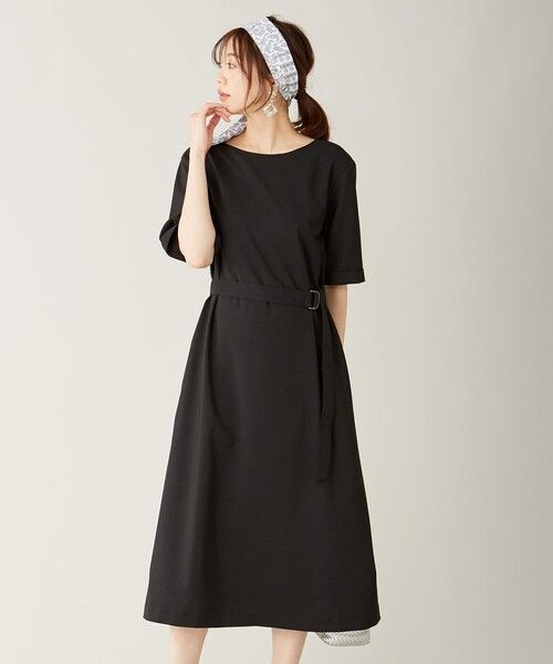 J.PRESS(ジェイプレス)の「【洗える】ドライタッチツイルストレッチ ワンピース(ワンピース・レディース・ブラック系/ブラウン系/ダルブルー系・T13/T15)」の2枚目の写真