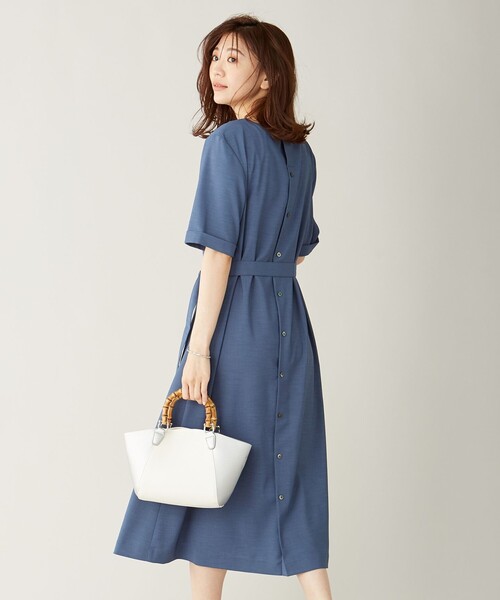 J.PRESS(ジェイプレス)の「【洗える】ドライタッチツイルストレッチ ワンピース(ワンピース・レディース・ブラック系/ブラウン系/ダルブルー系・T13/T15)」の3枚目の写真