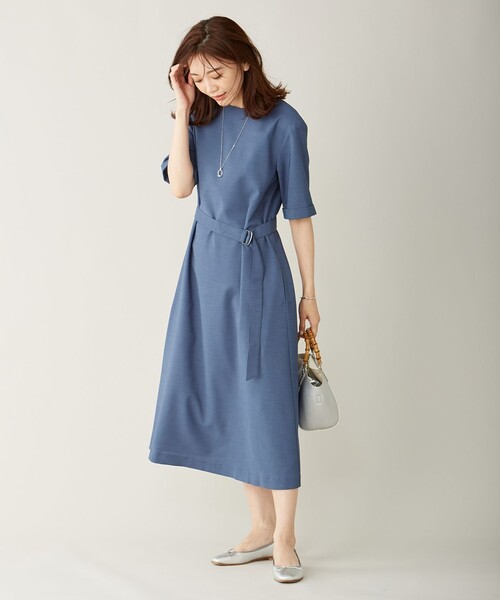 J.PRESS(ジェイプレス)の「【洗える】ドライタッチツイルストレッチ ワンピース(ワンピース・レディース・ブラック系/ブラウン系/ダルブルー系・T13/T15)」の5枚目の写真