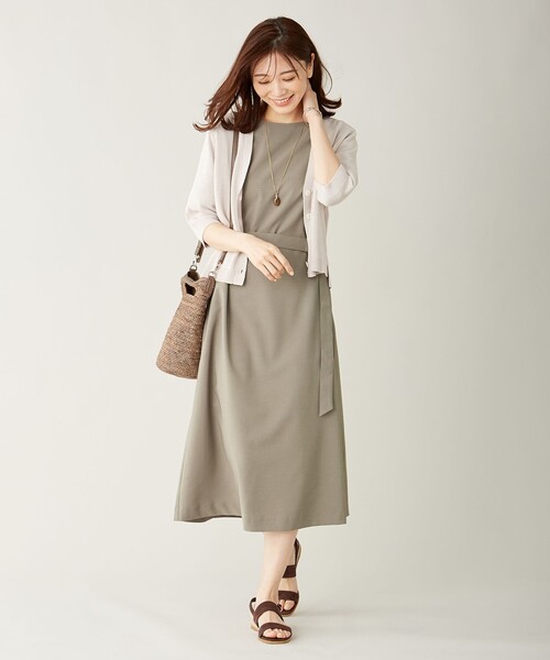 J.PRESS(ジェイプレス)の「【洗える】ドライタッチツイルストレッチ ワンピース(ワンピース・レディース・ブラック系/ブラウン系/ダルブルー系・T13/T15)」の7枚目の写真