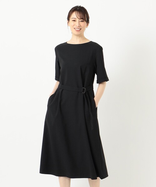 J.PRESS(ジェイプレス)の「【洗える】ドライタッチツイルストレッチ ワンピース(ワンピース・レディース・ブラック系/ブラウン系/ダルブルー系・T13/T15)」の8枚目の写真