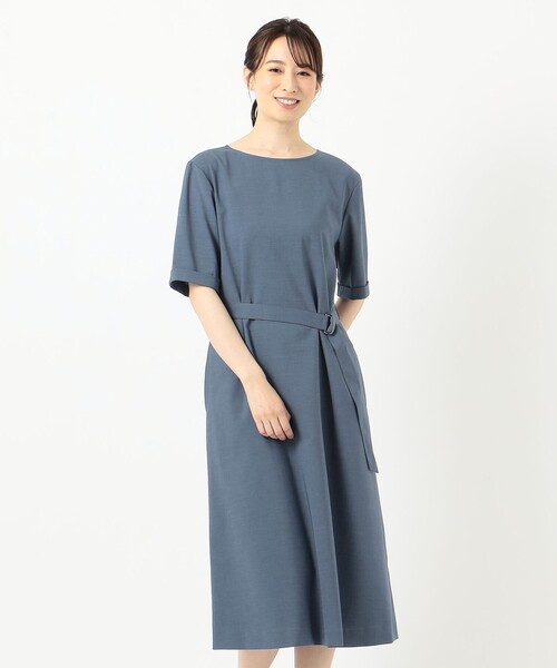 J.PRESS(ジェイプレス)の「【洗える】ドライタッチツイルストレッチ ワンピース(ワンピース・レディース・ブラック系/ブラウン系/ダルブルー系・T13/T15)」の10枚目の写真
