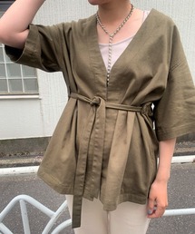 CIAOPANIC | リネン混ベルテッドガウン(ブルゾン)