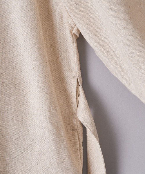 CIAOPANIC(チャオパニック)の「リネン混ベルテッドガウン(ブルゾン・レディース・ブラウン/カーキ/アイボリー・FREE)」の4枚目の写真