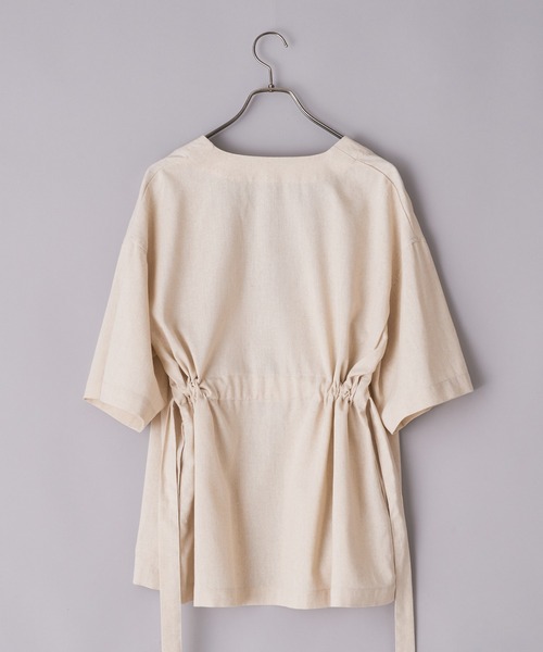 CIAOPANIC(チャオパニック)の「リネン混ベルテッドガウン(ブルゾン・レディース・ブラウン/カーキ/アイボリー・FREE)」の13枚目の写真