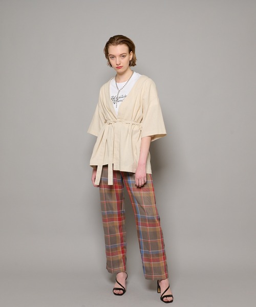 CIAOPANIC(チャオパニック)の「リネン混ベルテッドガウン(ブルゾン・レディース・ブラウン/カーキ/アイボリー・FREE)」の18枚目の写真