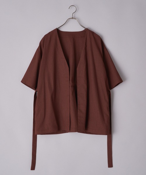 CIAOPANIC(チャオパニック)の「リネン混ベルテッドガウン(ブルゾン・レディース・ブラウン/カーキ/アイボリー・FREE)」の19枚目の写真