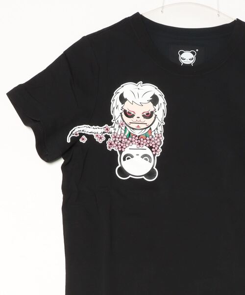 HIPANDA(ハイパンダ)の「HIPANDA ハイパンダ レディース 歌舞伎プリント 半袖Tシャツ(Tシャツ/カットソー・レディース・ホワイト/ブラック・X-LARGE/MEDIUM/LARGE/SMALL)」の4枚目の写真