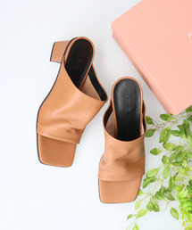 FABIO RUSCONI | 【FABIO RUSCONI】スクエアトウソフトレザーミュールサンダル(F12303)(サンダル)