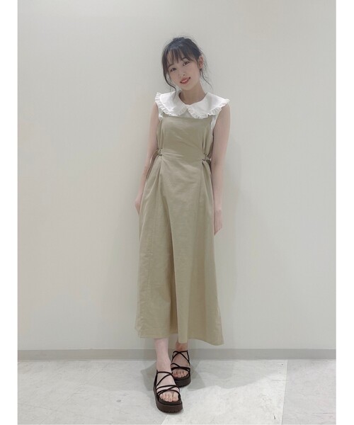 DRESKIP（ドレスキップ）の「◆厚底アシメストラップサンダル（サンダル・レディース・アイボリー/ブラック/ダークブラウン・35/45）」の8枚目の写真