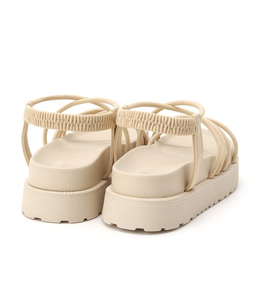 DRESKIP（ドレスキップ）の「◆厚底アシメストラップサンダル（サンダル・レディース・アイボリー/ブラック/ダークブラウン・35/45）」の14枚目の写真