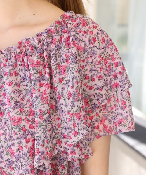 one after another NICE CLAUP（ワンアフターアナザーナイスクラップ）の「フリルボリュームブラウス（シャツ/ブラウス・レディース・グレー/オフホワイト/ラベンダー/ホワイト系その他/ピンク系その他・FREE）」の9枚目の写真