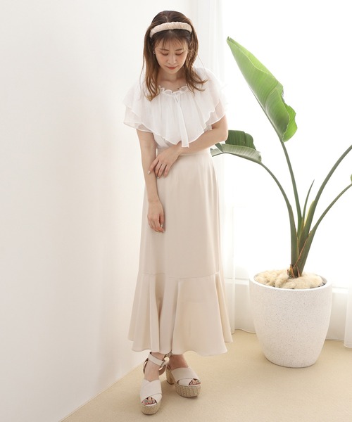 one after another NICE CLAUP（ワンアフターアナザーナイスクラップ）の「フリルボリュームブラウス（シャツ/ブラウス・レディース・グレー/オフホワイト/ラベンダー/ホワイト系その他/ピンク系その他・FREE）」の16枚目の写真