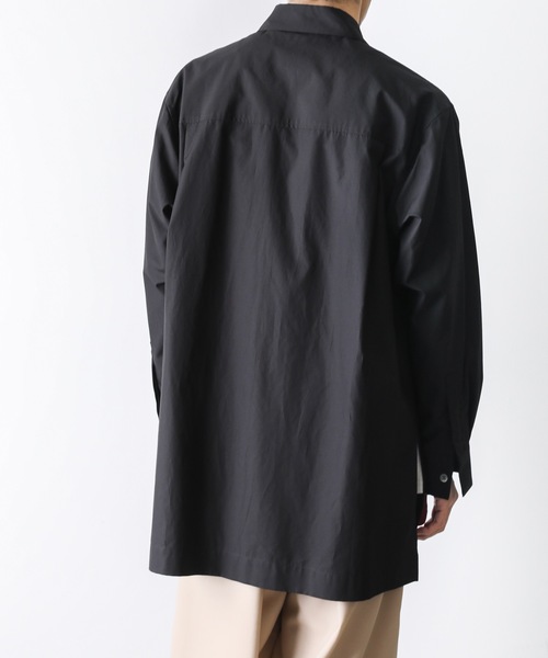 KAZUYUKI KUMAGAI ATTACHMENT（カズユキクマガイアタッチメント）の「105/2 FINXシャトルウェザー L/S レースアップシャツ（シャツ/ブラウス・メンズ・ブラック/ブルー・2/3/1）」の10枚目の写真