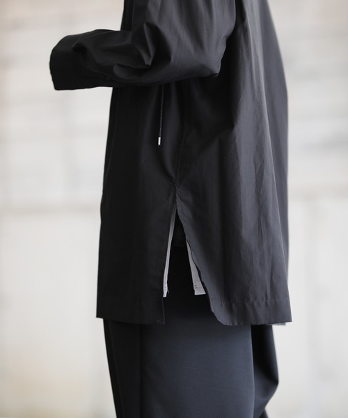 KAZUYUKI KUMAGAI ATTACHMENT（カズユキクマガイアタッチメント）の「105/2 FINXシャトルウェザー L/S レースアップシャツ（シャツ/ブラウス・メンズ・ブラック/ブルー・2/3/1）」の22枚目の写真