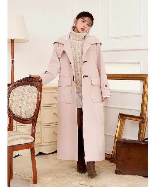 Darich(ダーリッチ)の「BIGカラーダッフルコート(ダッフルコート・レディース・グリーン/アイボリー・M)」の5枚目の写真