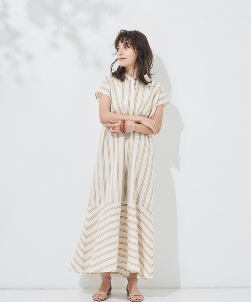 コットンリネンフレアワンピース　Droite lautreamont Droite lautreamont（ドロワットロートレアモン）の「コットン
