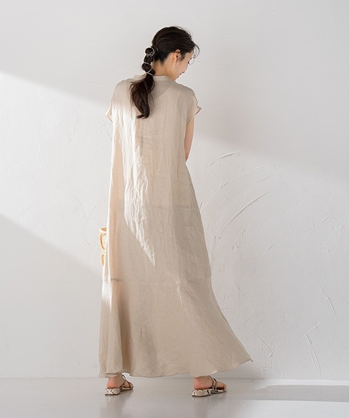 コットンリネンフレアワンピース　Droite lautreamont Droite lautreamont（ドロワットロートレアモン）の「コットン