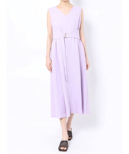 LAGUNAMOON（ラグナムーン）の「2WAYウエストマークワンピース（ワンピース・レディース・ダークブラウン/ベージュ/ラベンダー・SMALL/MEDIUM）」の4枚目の写真