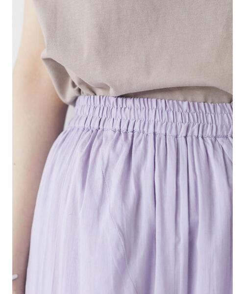 Green　Parks（グリーンパークス）の「Iコットンボイルスカート＊（スカート・レディース・ブラック/ブルー/グリーン/グレイッシュベージュ/オフホワイト/オレンジ/その他6/パープル・FREE）」の11枚目の写真