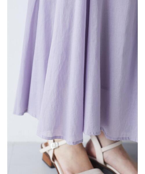 Green　Parks（グリーンパークス）の「Iコットンボイルスカート＊（スカート・レディース・ブラック/ブルー/グリーン/グレイッシュベージュ/オフホワイト/オレンジ/その他6/パープル・FREE）」の14枚目の写真