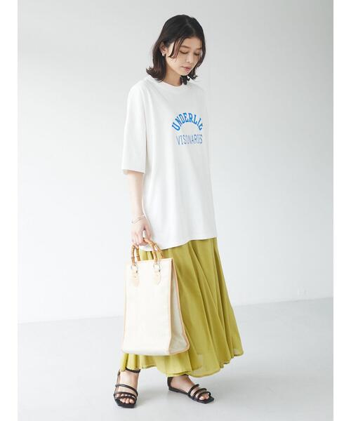 Green　Parks（グリーンパークス）の「Iコットンボイルスカート＊（スカート・レディース・ブラック/ブルー/グリーン/グレイッシュベージュ/オフホワイト/オレンジ/その他6/パープル・FREE）」の16枚目の写真