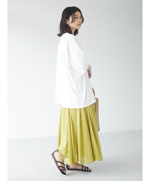 Green　Parks（グリーンパークス）の「Iコットンボイルスカート＊（スカート・レディース・ブラック/ブルー/グリーン/グレイッシュベージュ/オフホワイト/オレンジ/その他6/パープル・FREE）」の17枚目の写真